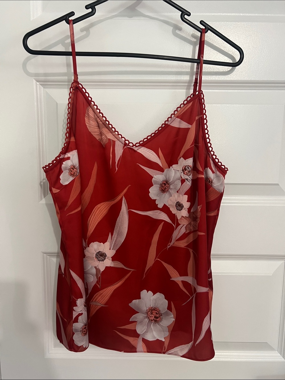 Ted Baker Red Floral Satin Chemise Camisole